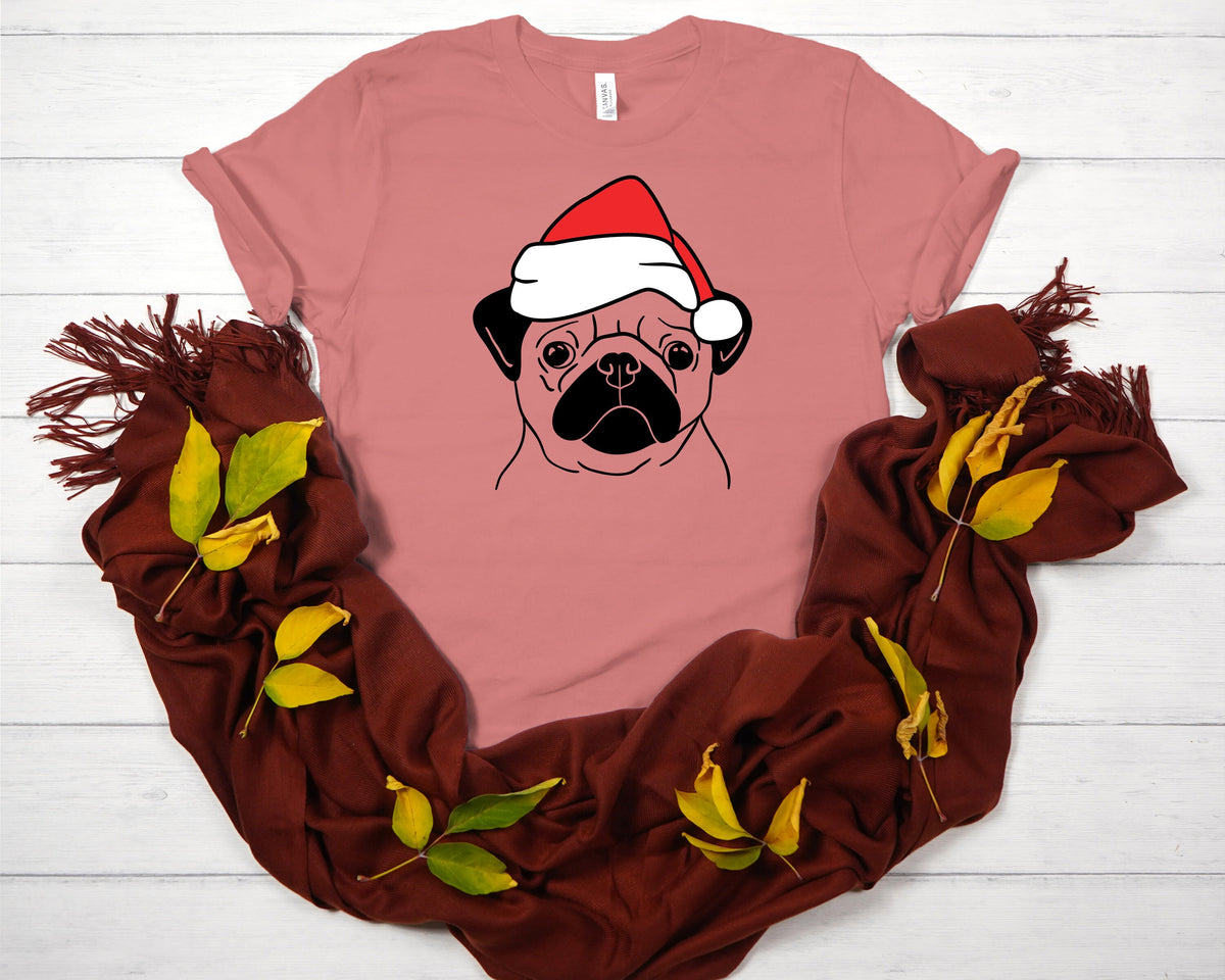 Santa Pug Christmas Shirt: Family Matching Pajama Tee