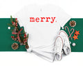Merry Christmas T-Shirt, Women's Holiday Top