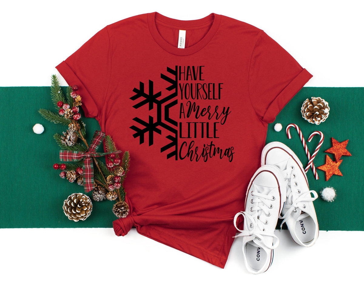 Merry Little Christmas Shirt: Women's Holiday Tee