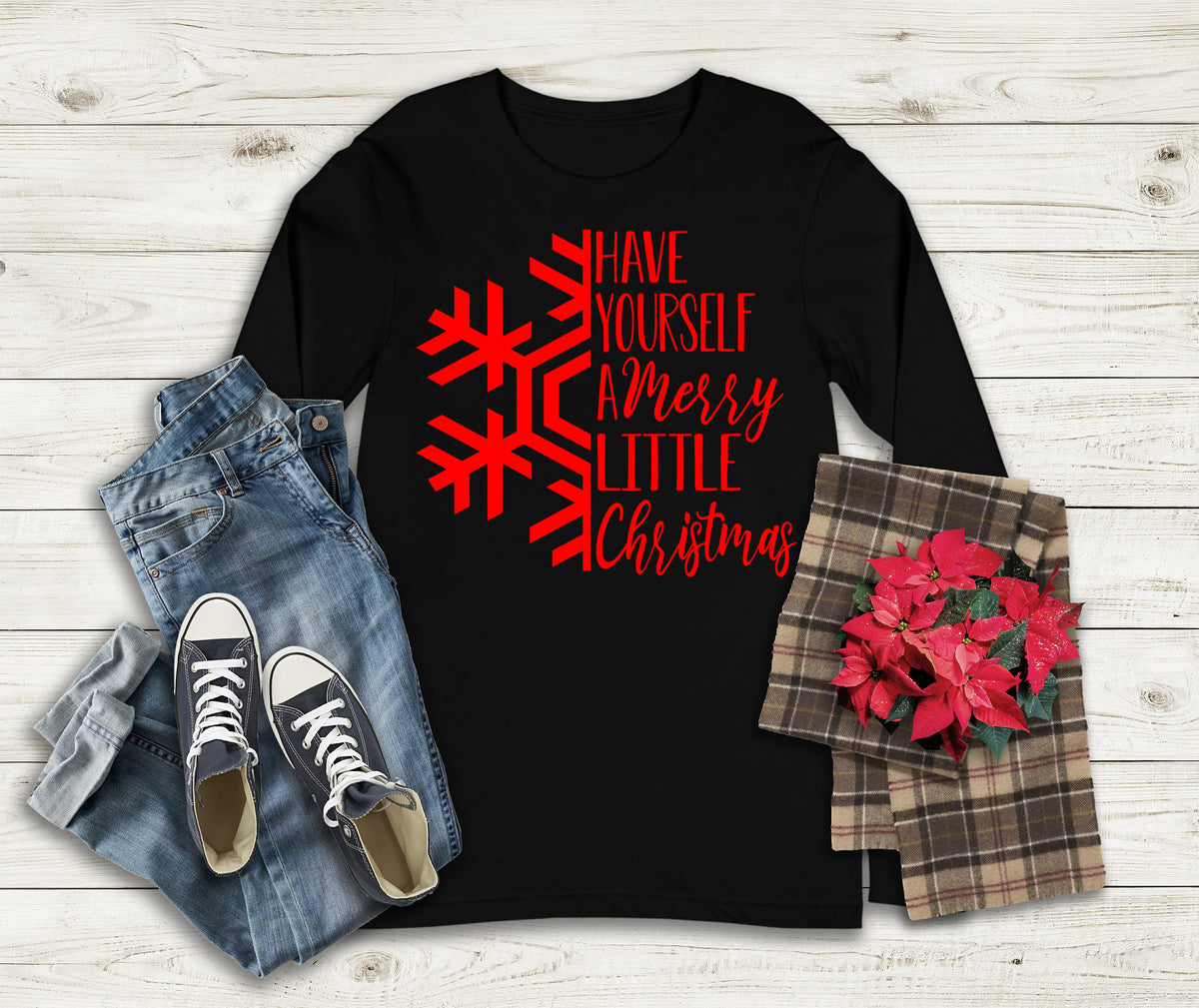 Merry Little Christmas Long Sleeve Shirt - Unisex Holiday Tee