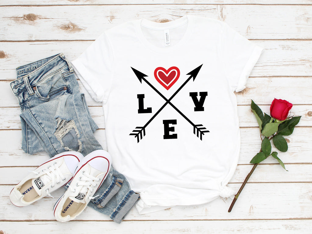 Love Arrows Valentine's Day Shirt: Women's Graphic Tee
