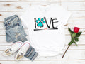 Dog Paw Love T-Shirt: Animal Lover Gift