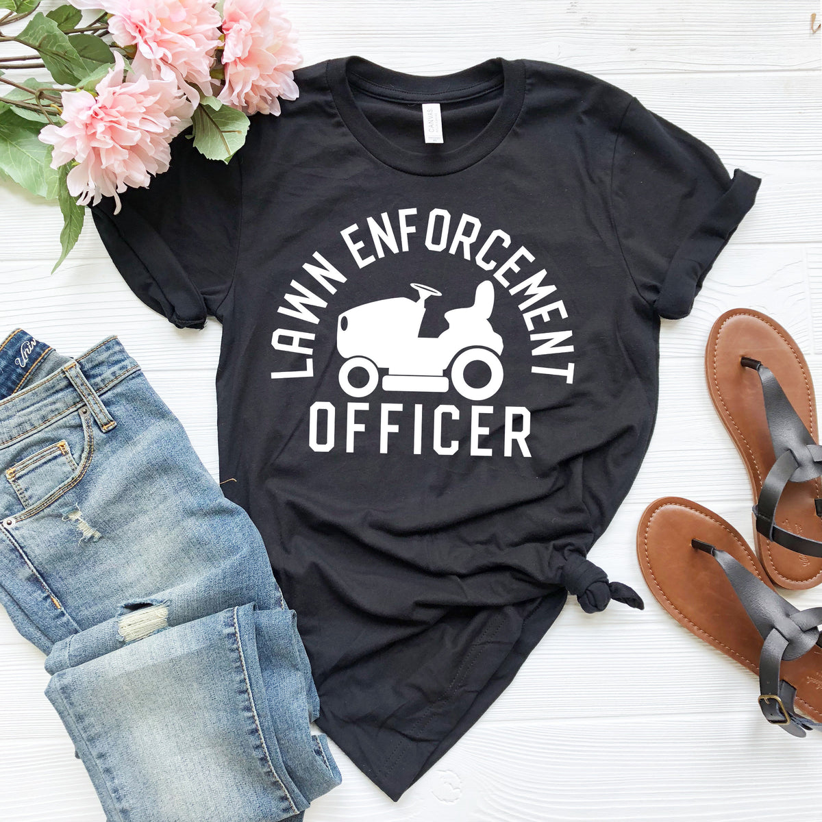 Lawn Enforcement Officer Shirt - Gardener Dad T-Shirt