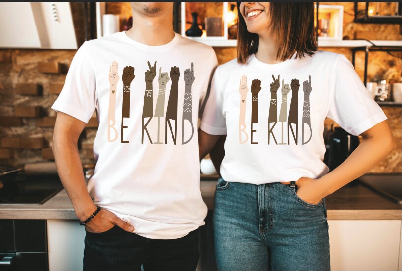 Be Kind Sign Language Shirt: Rainbow Kindness Tee