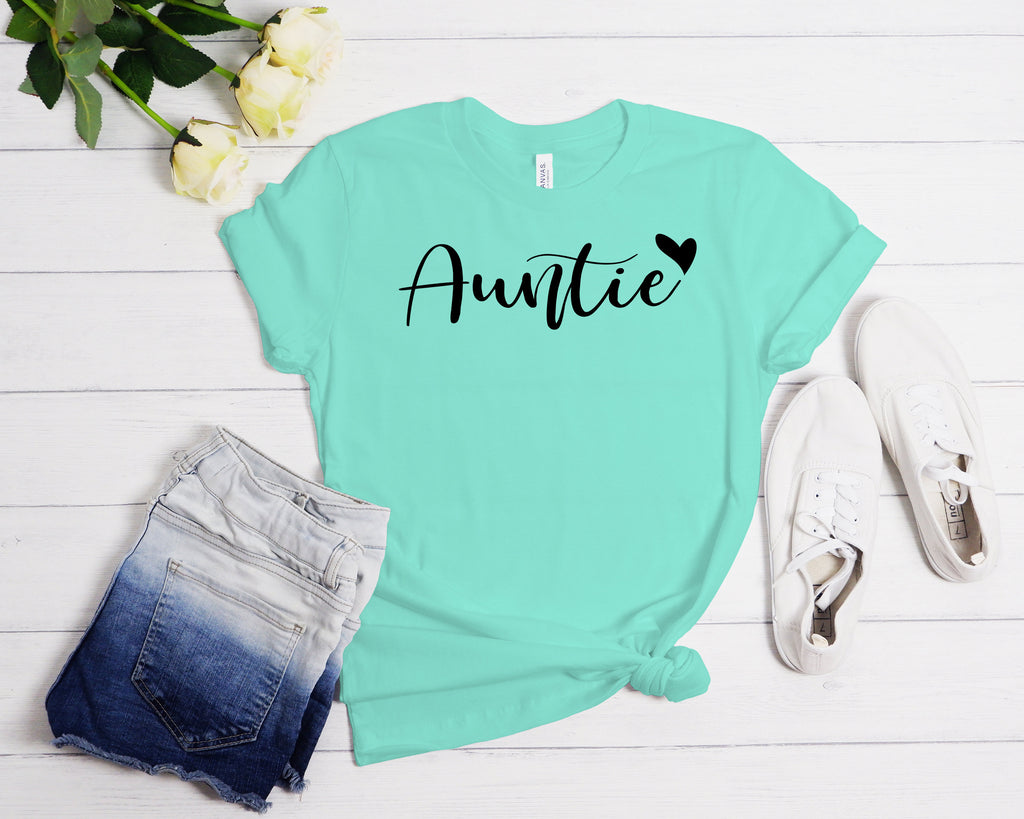 Favorite Auntie T-Shirt: Aunt Like A Mom Tee