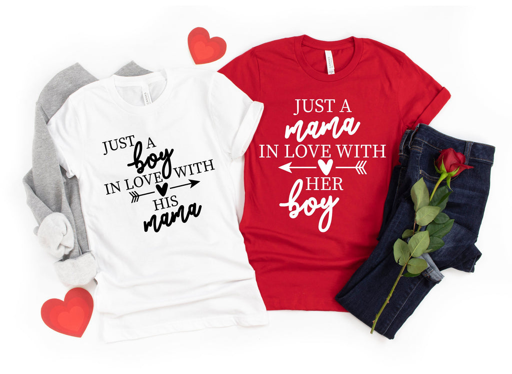 Matching Valentine Shirts: Mommy and Me, Mom and Son