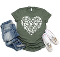 Grandma Flower Heart T-Shirt: Gift for Nana