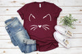 Cat Face T-shirt, Funny Kitty Kitten Tee, Animal Lover Gift