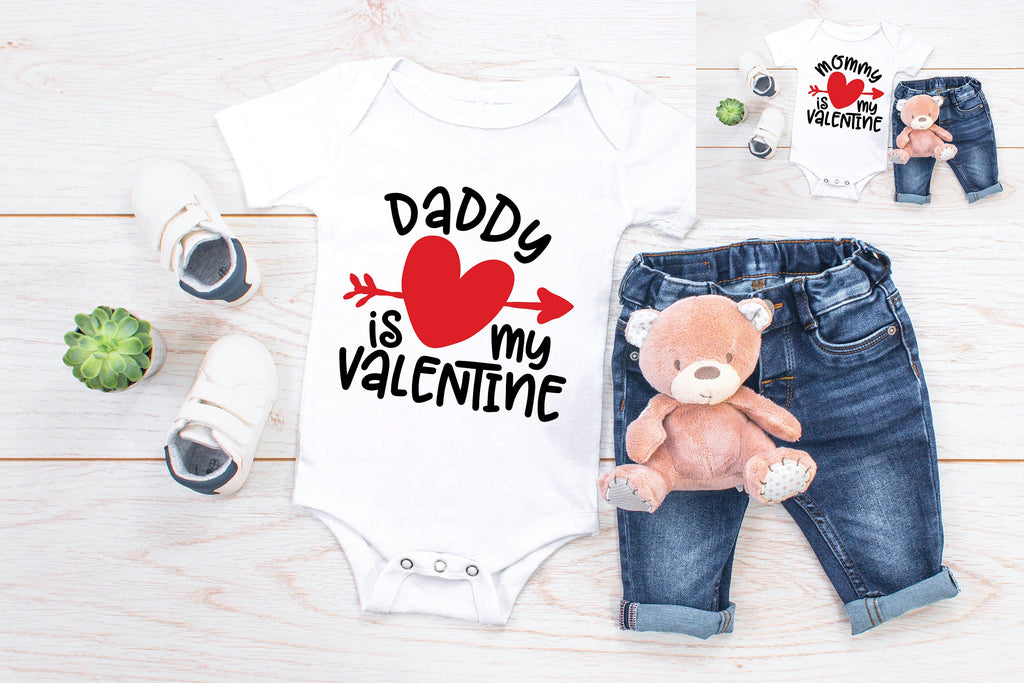 Girls Valentine's Day T-Shirt: Daddy's Girl Heart Tee