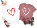 Hand Drawn Heart Shirt, Valentines Day Gift