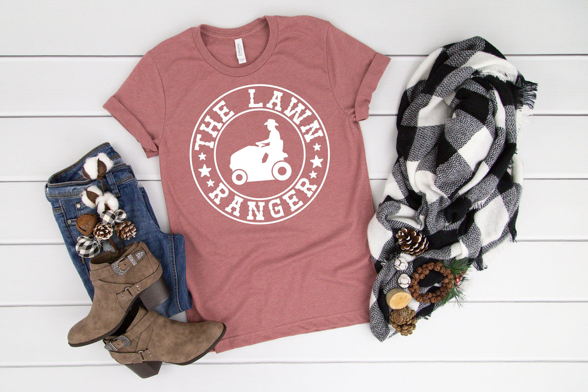 Farmer Dad T-Shirt: Funny Lawn Mower Shirt, Landscaper Gift