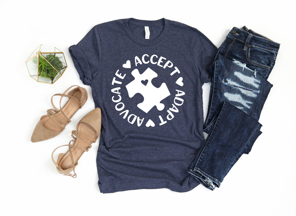 Autism Awareness Shirt: Love Needs No Words, Puzzle Piece Tee