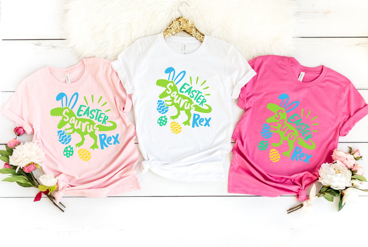 Easter Dinosaur T-Shirt: Funny Dino Bunny Tee