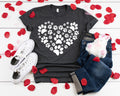 Paw Print Heart Valentine Shirt, Dog Lover Tee
