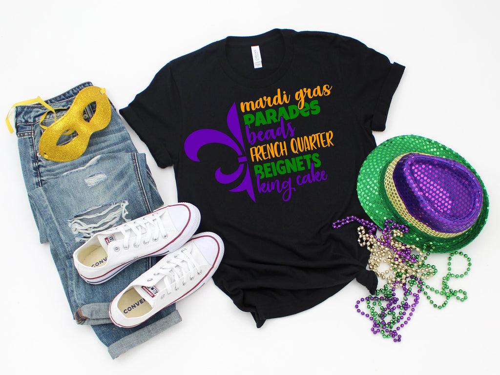Mardi Gras T-Shirt: Beads, Parades