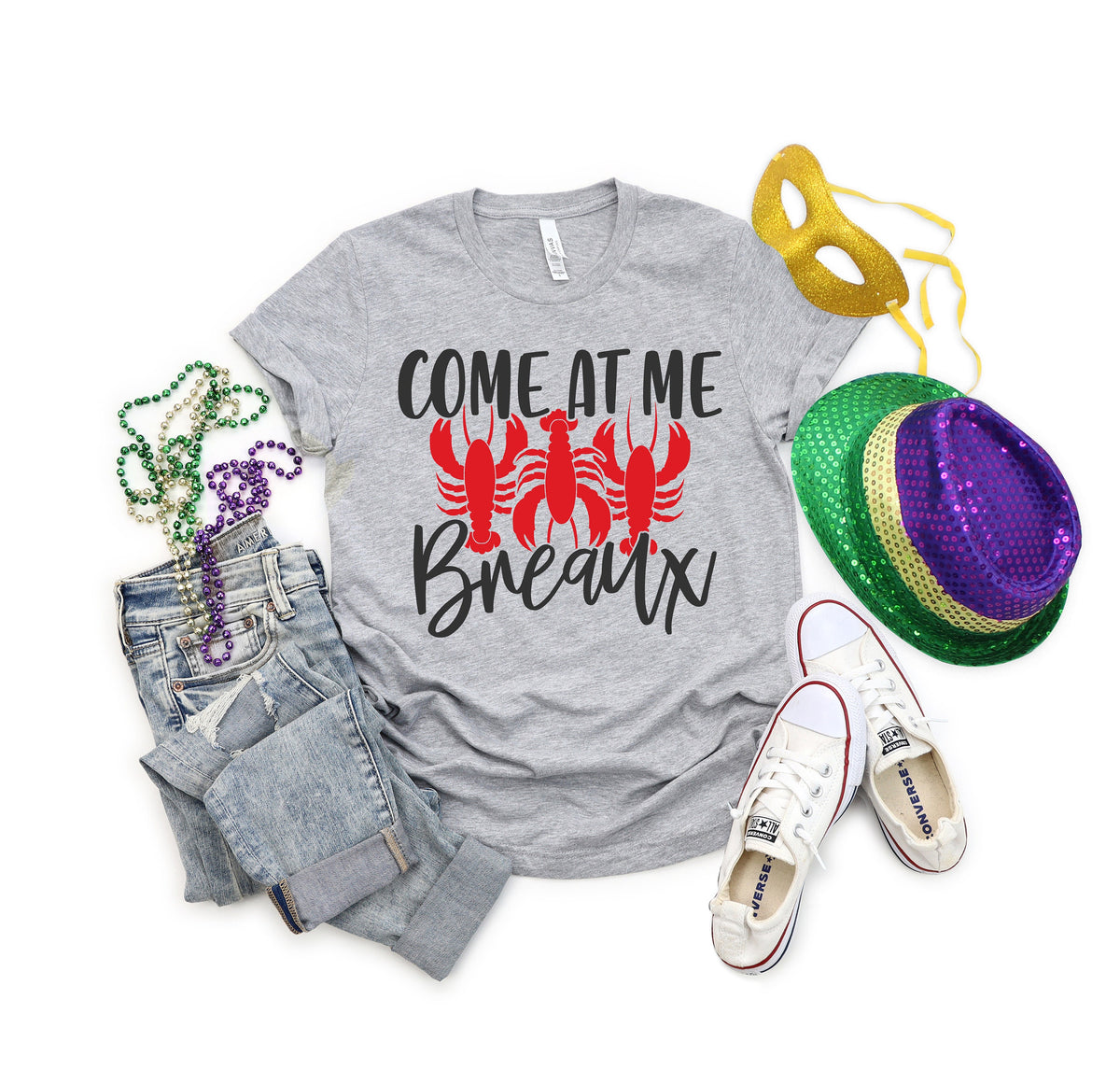 Come At Me Breaux Crawfish Mardi Gras T-Shirt