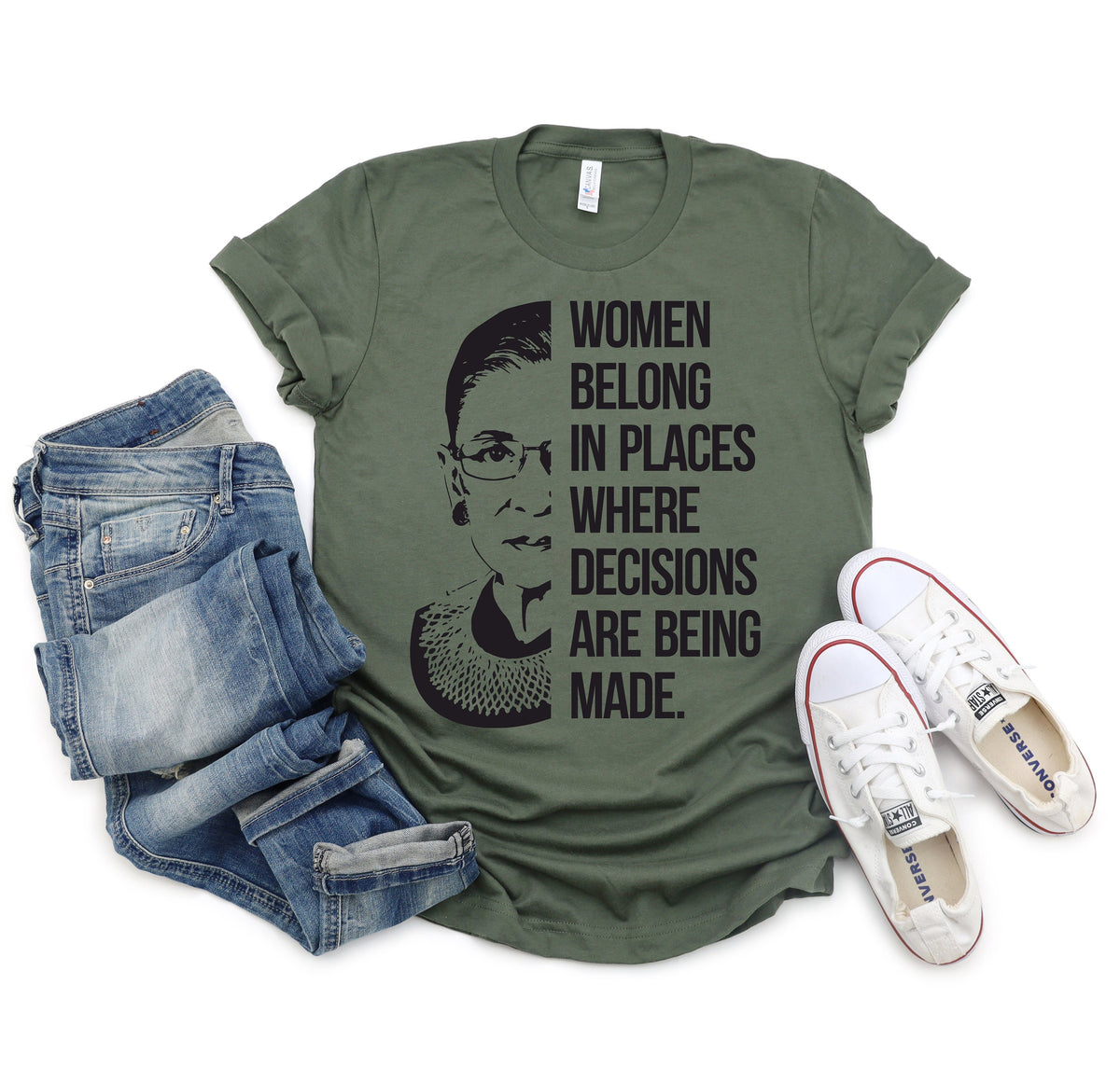 RBG Feminist T-Shirt: Women Belong In All Places