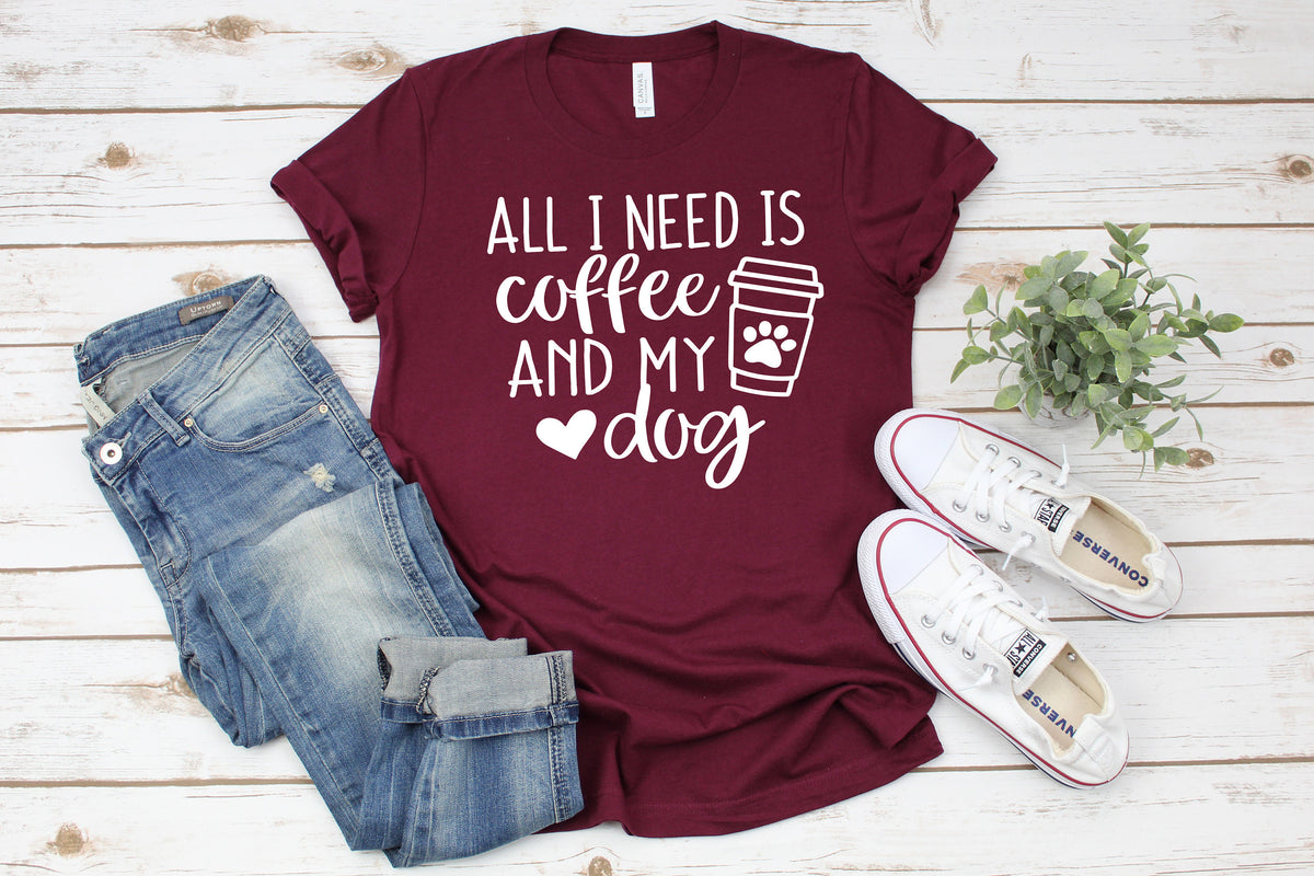 Dog Mom Shirt – Coffee and Dog Lover Tee