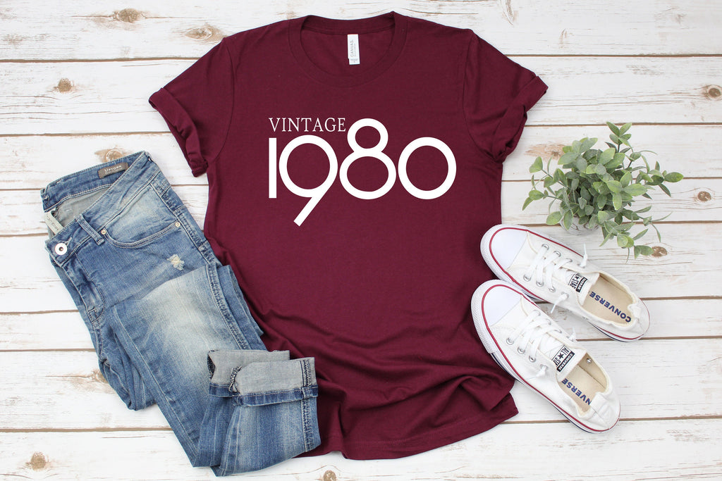 Vintage 1980 T-Shirt: 40th Birthday Gift