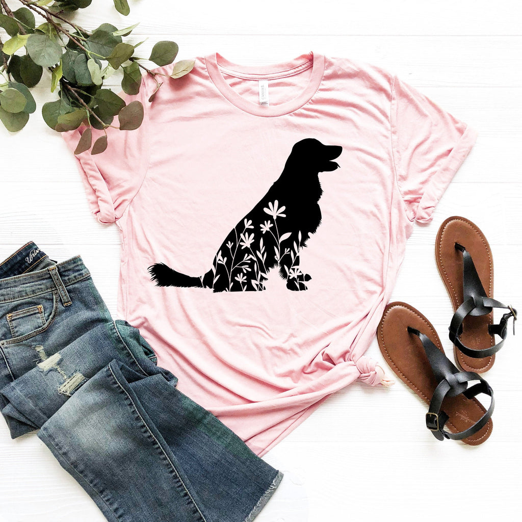 Golden Retriever Flower Shirt: Dog Lover Gift