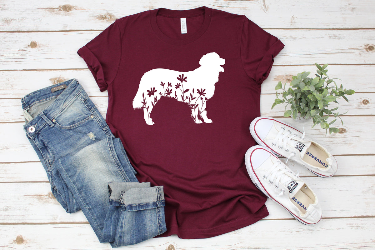 Golden Retriever Flower Shirt: Dog Mom Gift