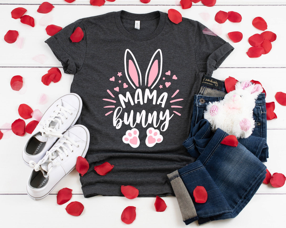 Mama Bunny Easter T-Shirt: Mom Bunny Party Outfit