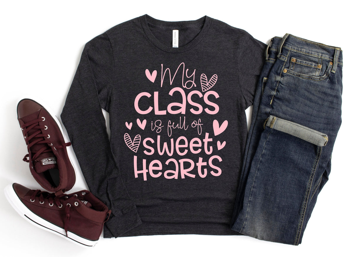 Teacher Shirt: Vintage Rainbow, Sweet Hearts Class