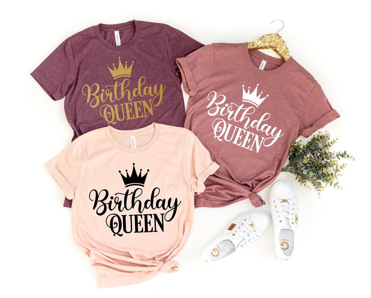 Birthday Queen Shirt: Cotton Birthday Party Tee