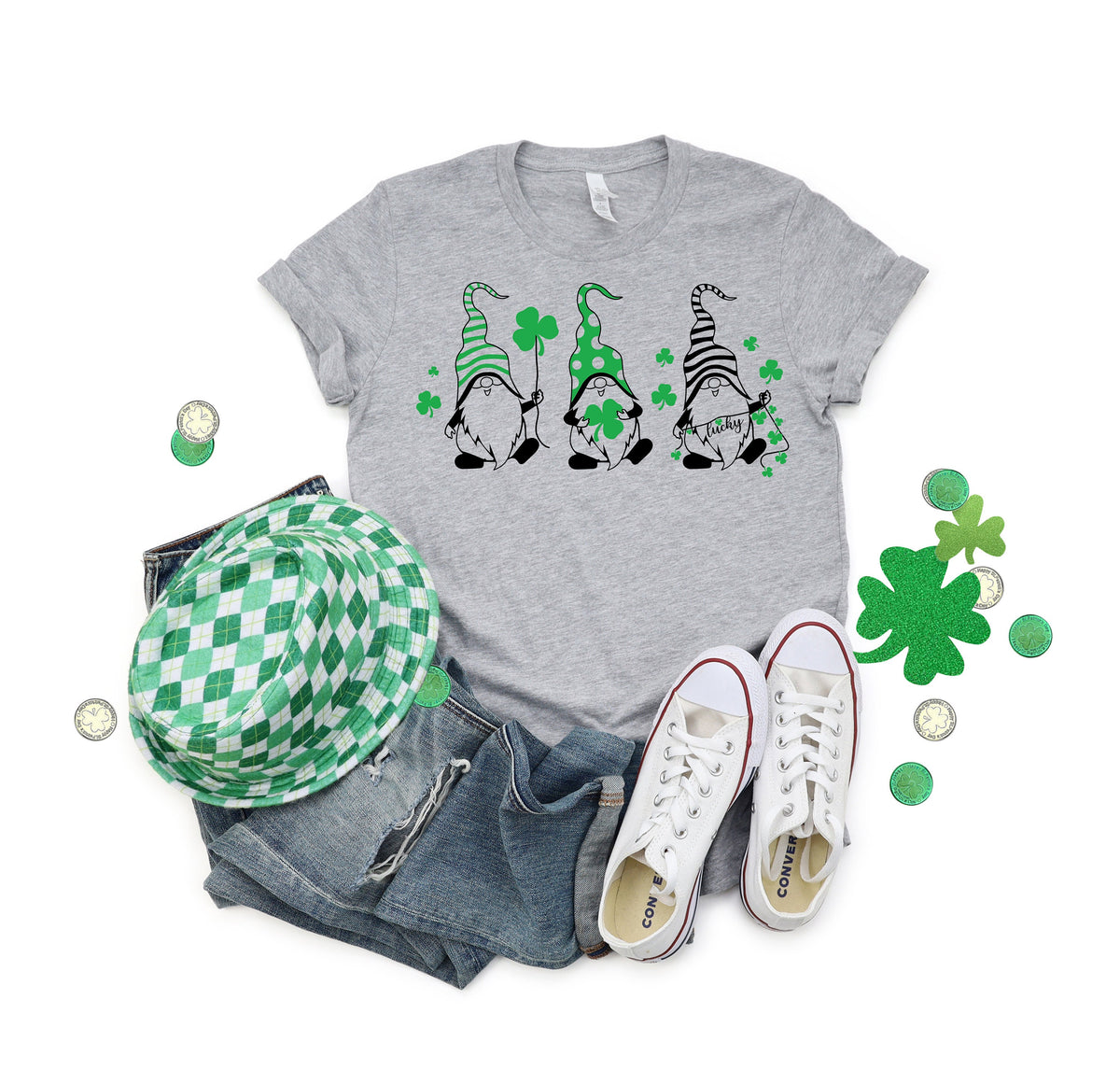 St Patricks Day Gnome Shirt: Shamrock Irish T-Shirt
