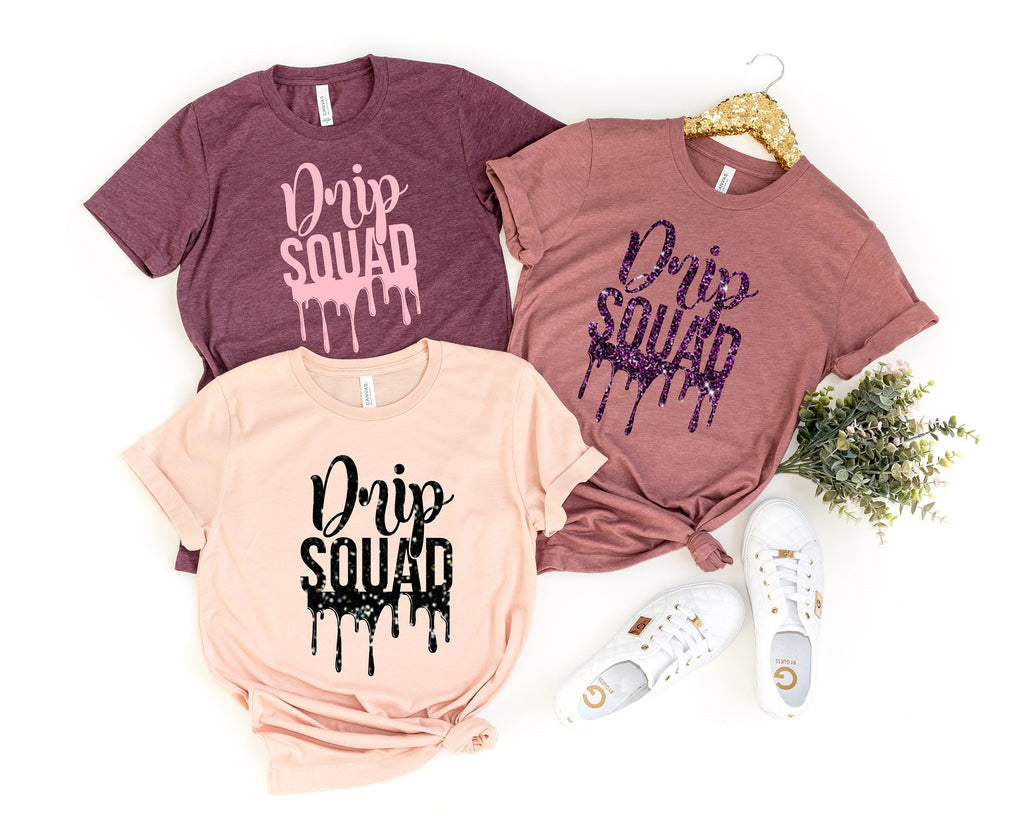 Birthday Drip Squad Shirt: Matching Party Crew T-Shirts