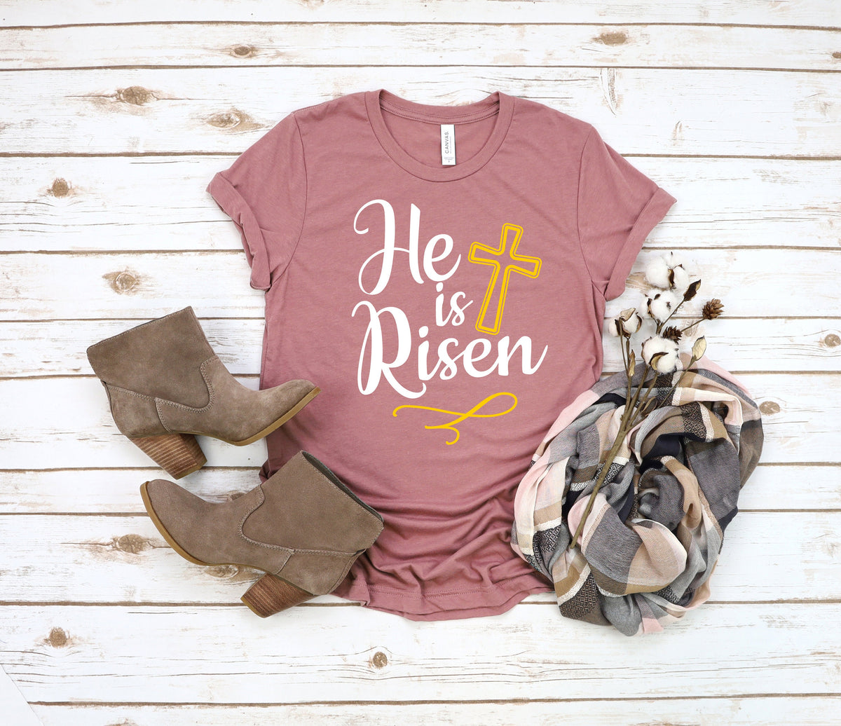 He is Risen Shirt: Christian Easter Sunday T-Shirt