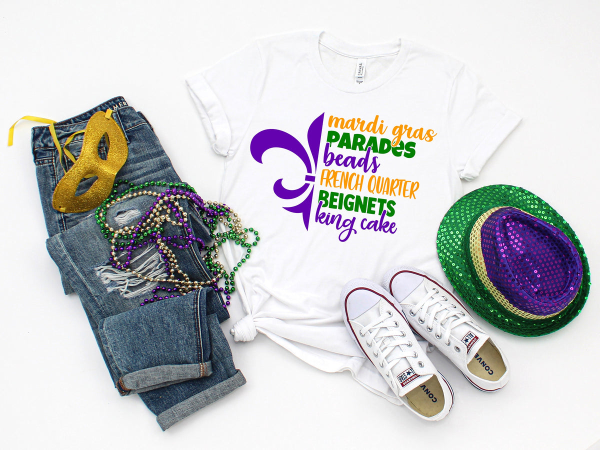 Mardi Gras T-Shirt: Beads, Parades