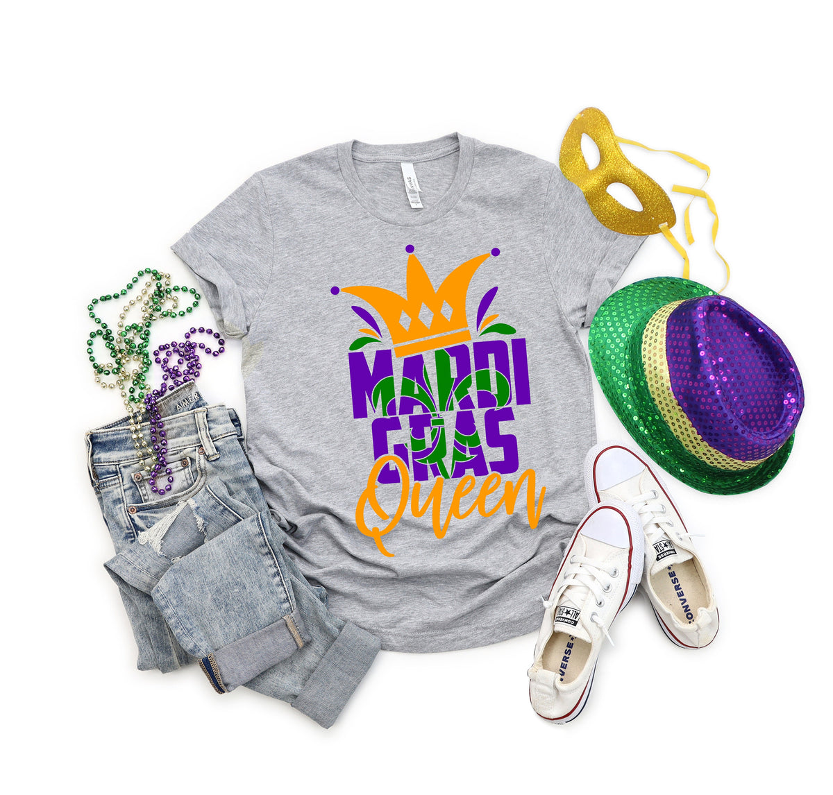 Mardi Gras Queen T-Shirt: Funny Nola Costume Tee
