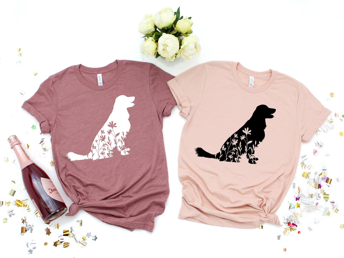 Golden Retriever Flower Shirt: Dog Lover Gift