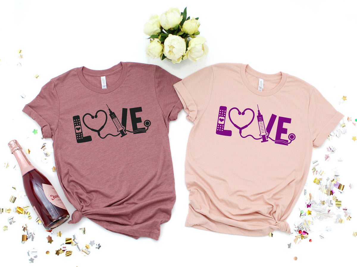 Love Nurse T-Shirt – Unisex Cotton Tee, Nurse Gift Idea