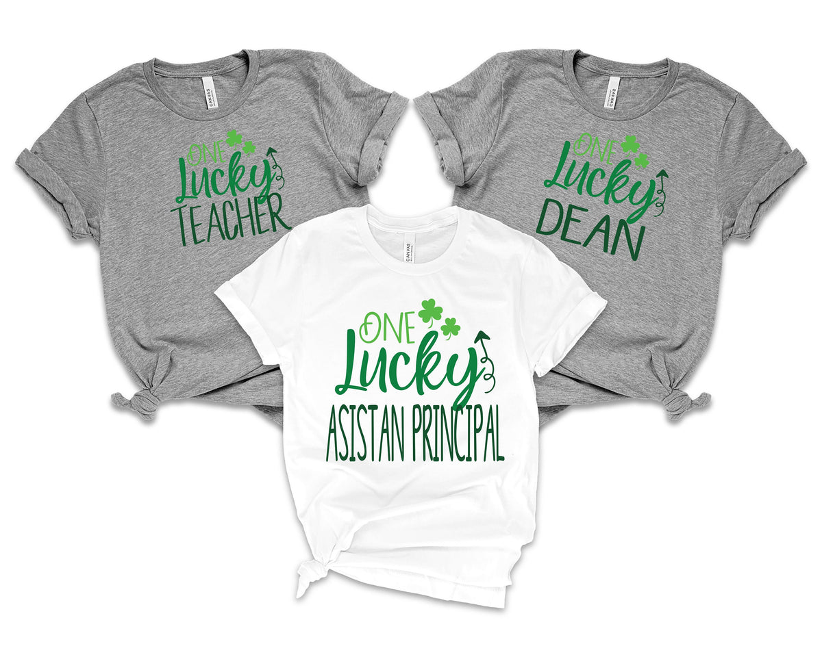 St. Patrick's Day Teacher Shirt: Lucky Staff T-Shirt