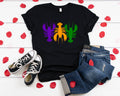 Mardi Gras Crawfish T-Shirt: Purple, Yellow, Green Design