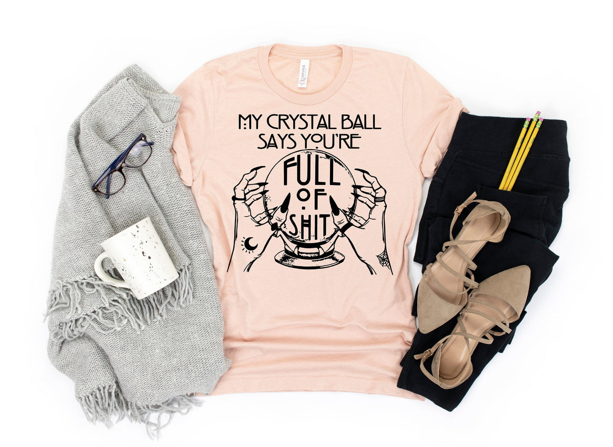 Fortune Teller Shirt: Crystal Ball, Mystical Witch, Goth Halloween