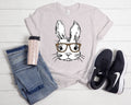 Women's Easter Shirt, Rabbit with Leopard Glasses, Bunny Tee