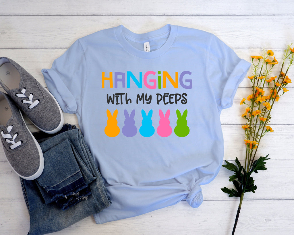 Hanging With My Peeps Easter Shirt: Funny Bunny Tee