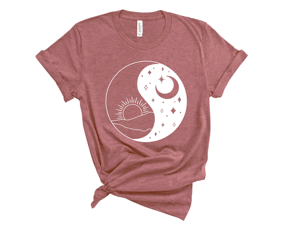 Sun and Moon Yin Yang Shirt: Mystical Boho Tee