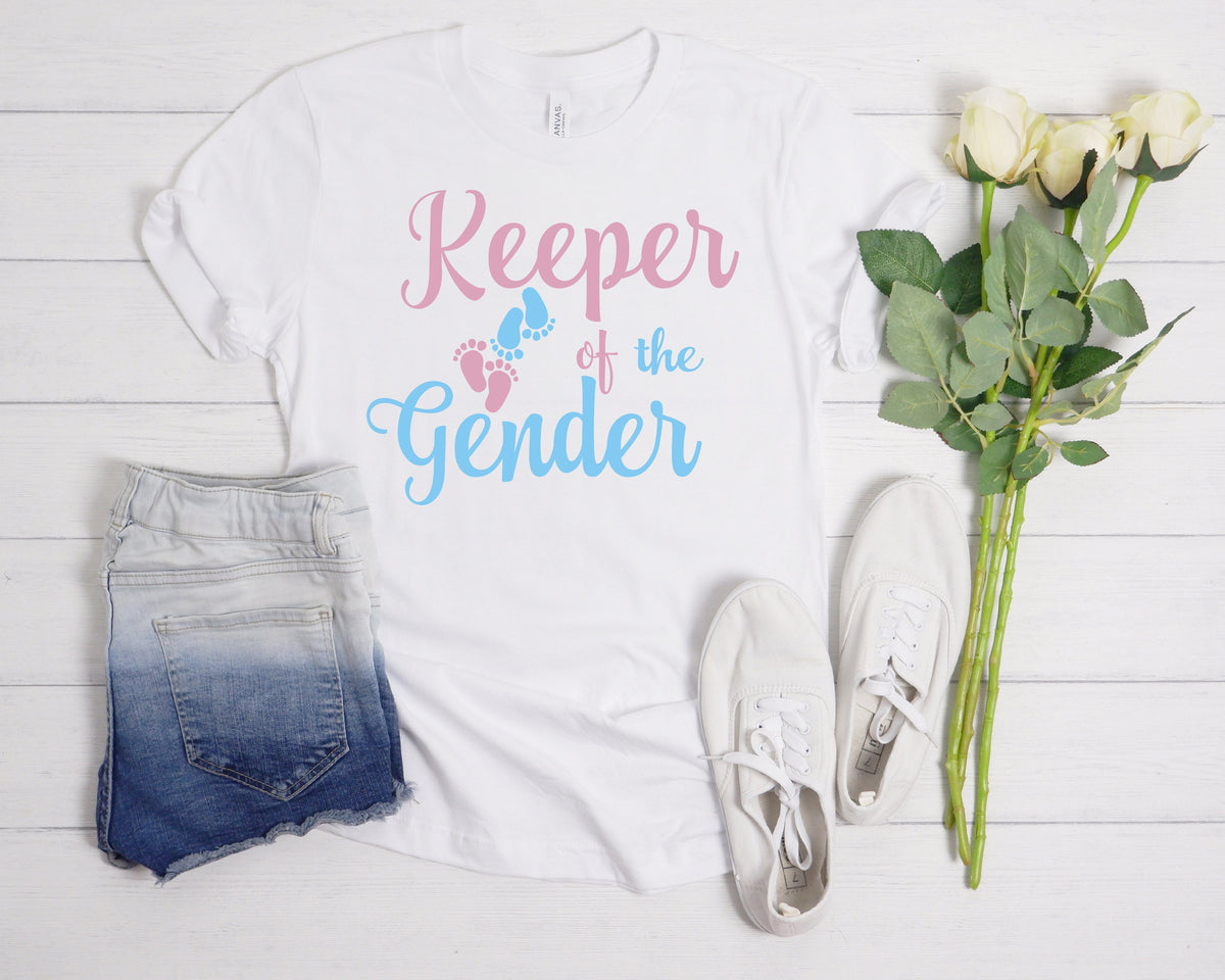 Keeper Of The Gender Shirt: Pregnancy Announcement T-Shirt