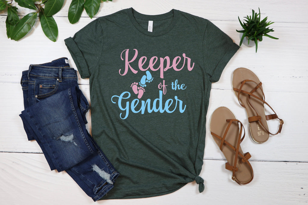 Keeper Of The Gender Shirt: Pregnancy Announcement T-Shirt