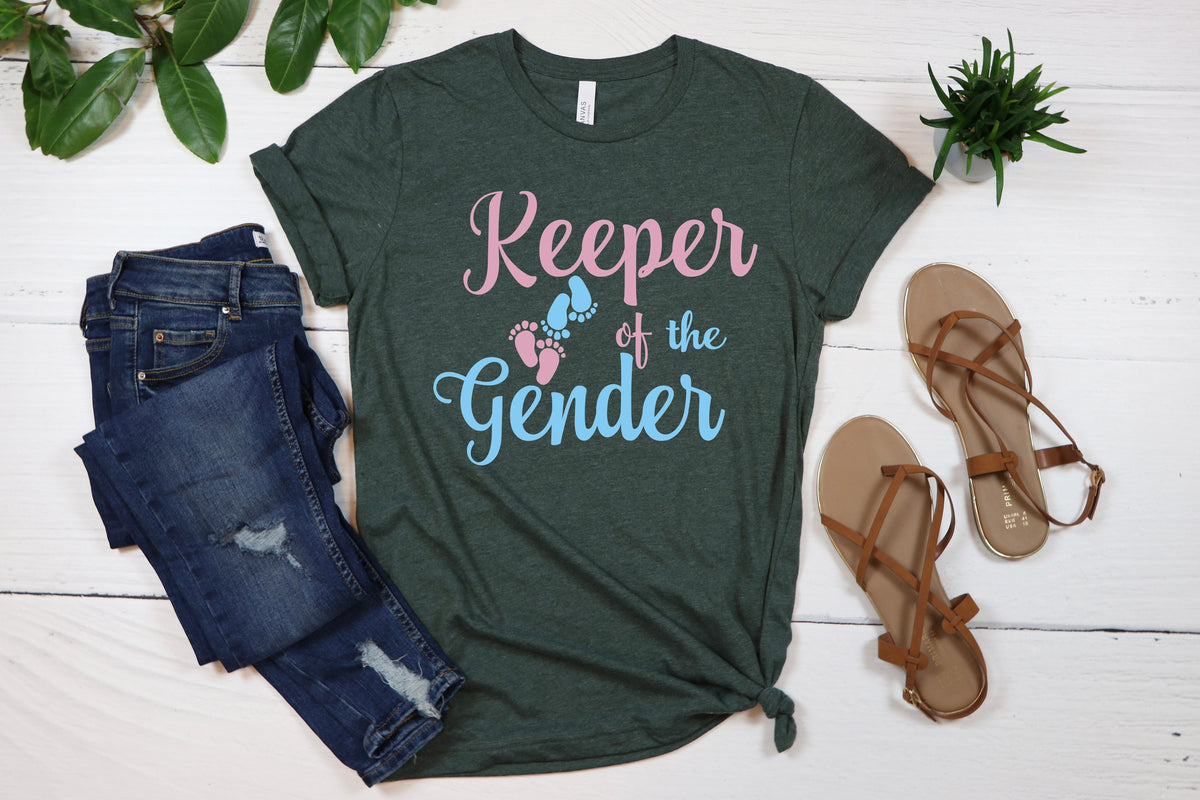 Keeper Of The Gender Shirt: Pregnancy Announcement T-Shirt
