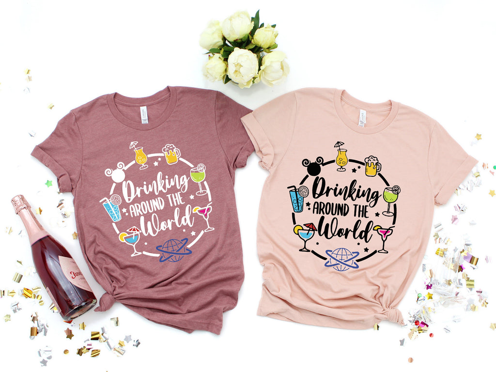 Drinking Around The World Shirt: Epcot Vacation Tee