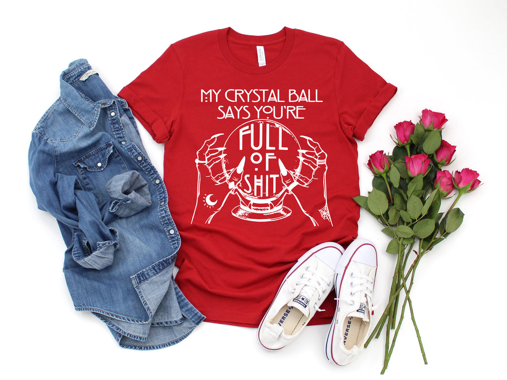 Fortune Teller Shirt: Crystal Ball, Mystical Witch, Goth Halloween