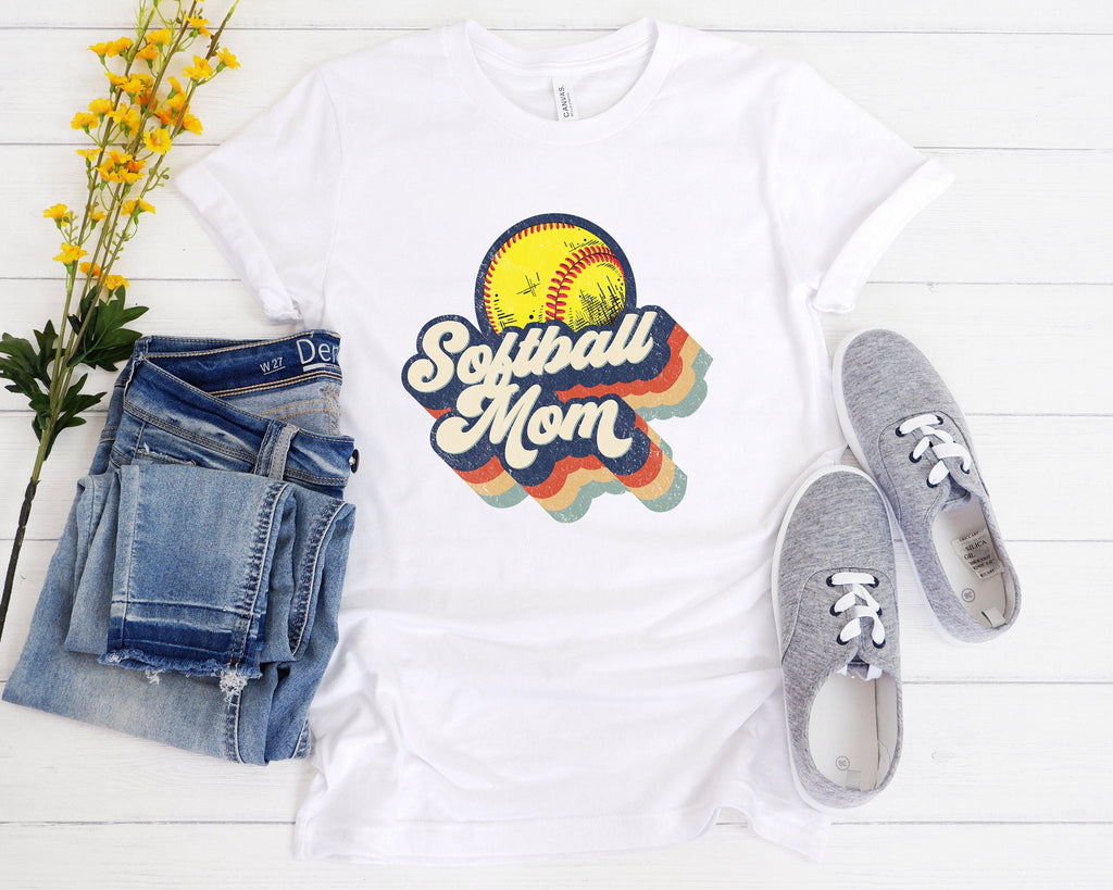 Retro Softball Mom Shirt: Vintage Style T-Shirt