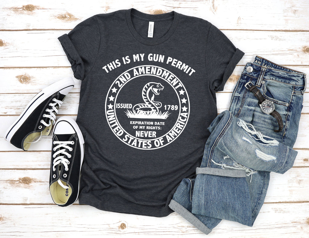 2nd Amendment Gun Permit Shirt, Veteran Gift