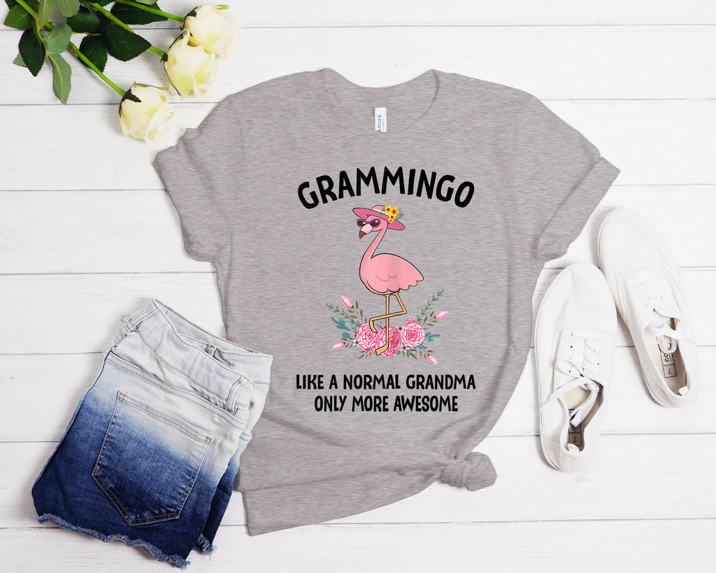 Custom Grammingo Flamingo Grandma T-Shirt