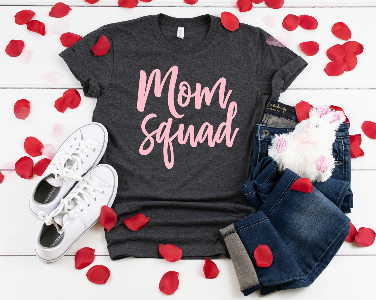 Mom Squad Shirt, Mama Cotton Tee